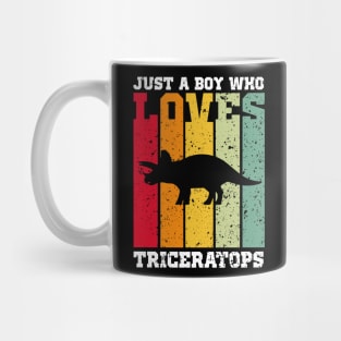 just a boy who loves triceratops Mug